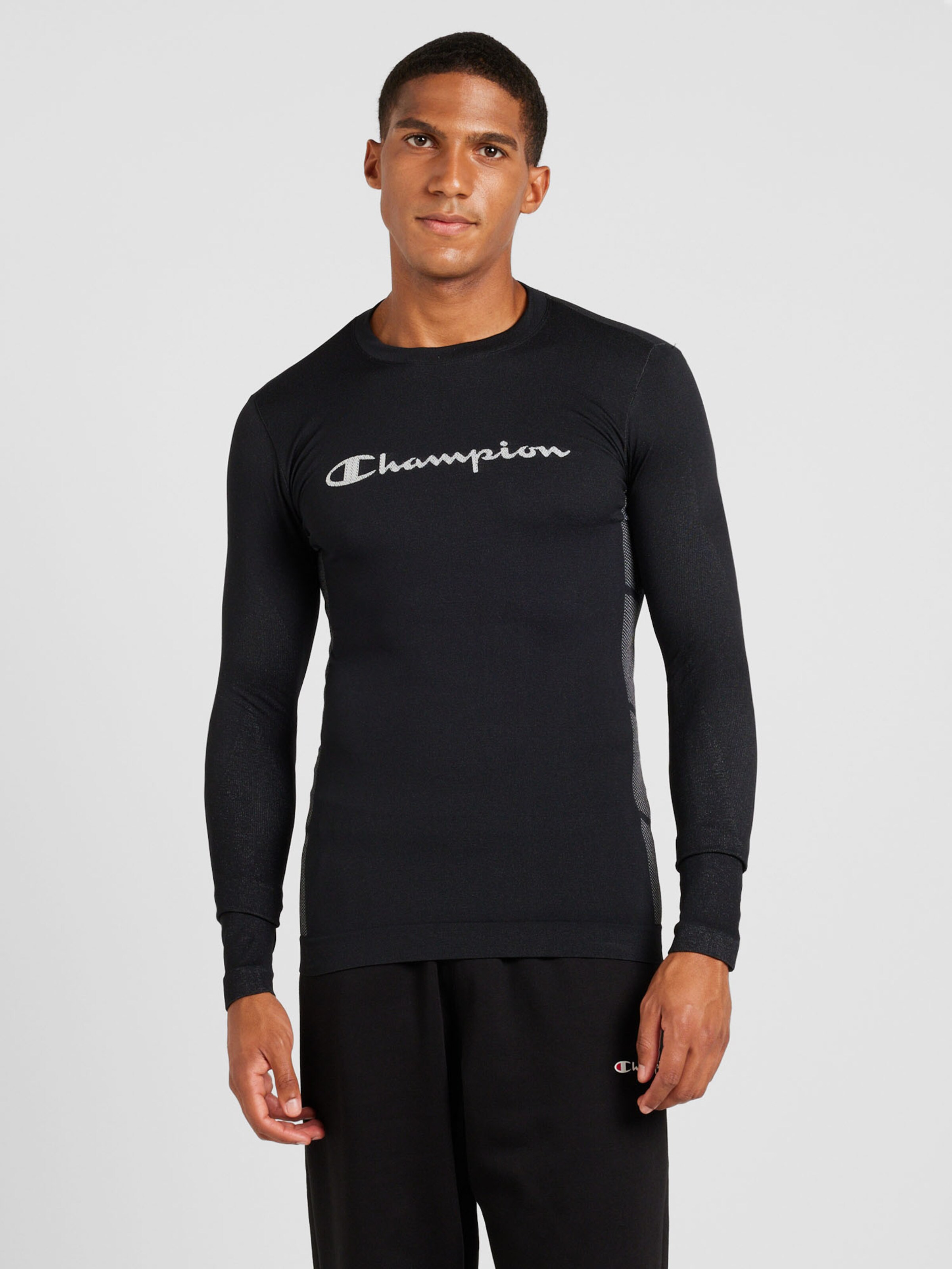 Champion Authentic Athletic Apparel Maglia funzionale in Nero Bianco ABOUT YOU