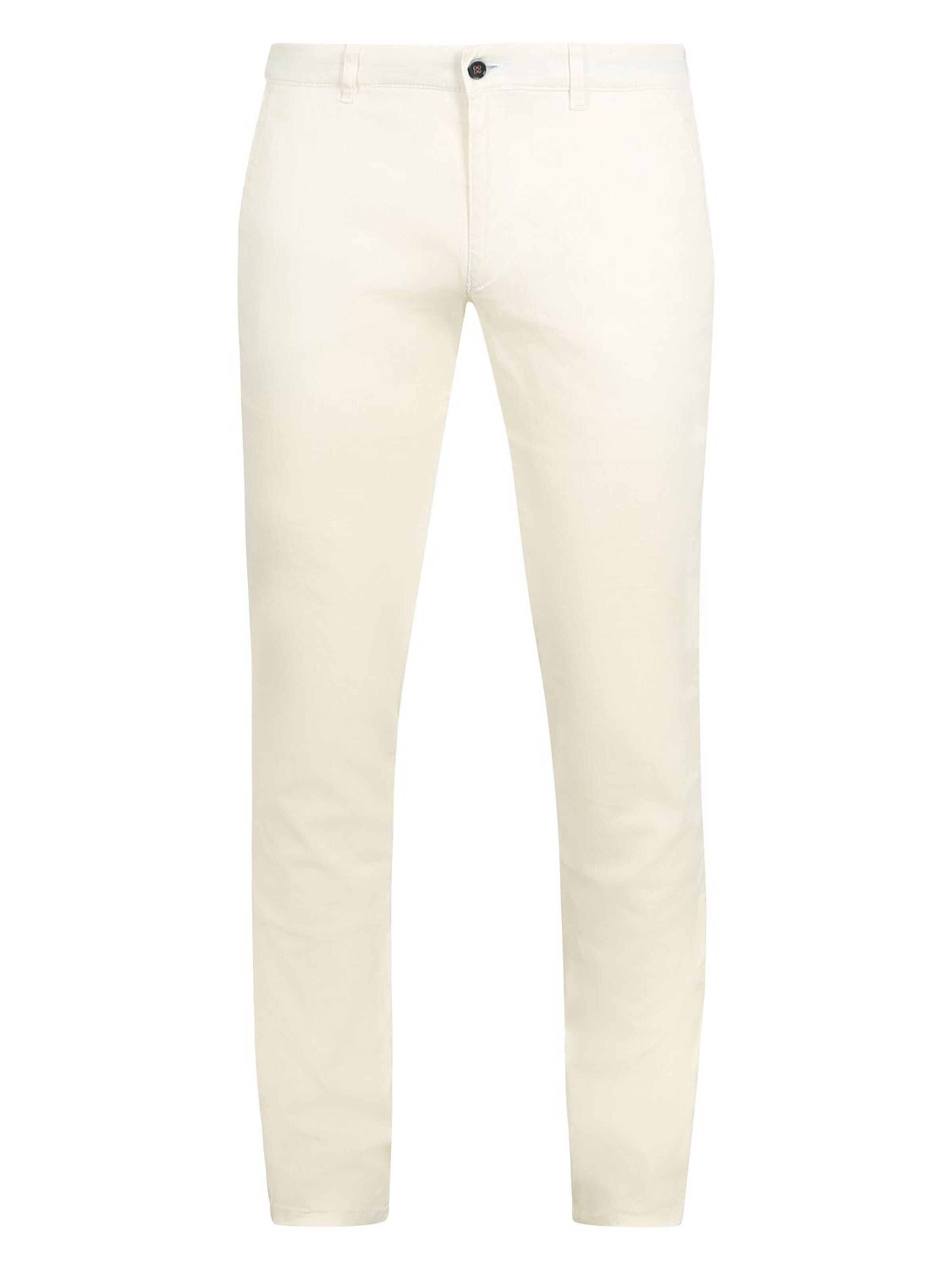 Suitable Regular Chino 'Pico' in Wit: voorkant