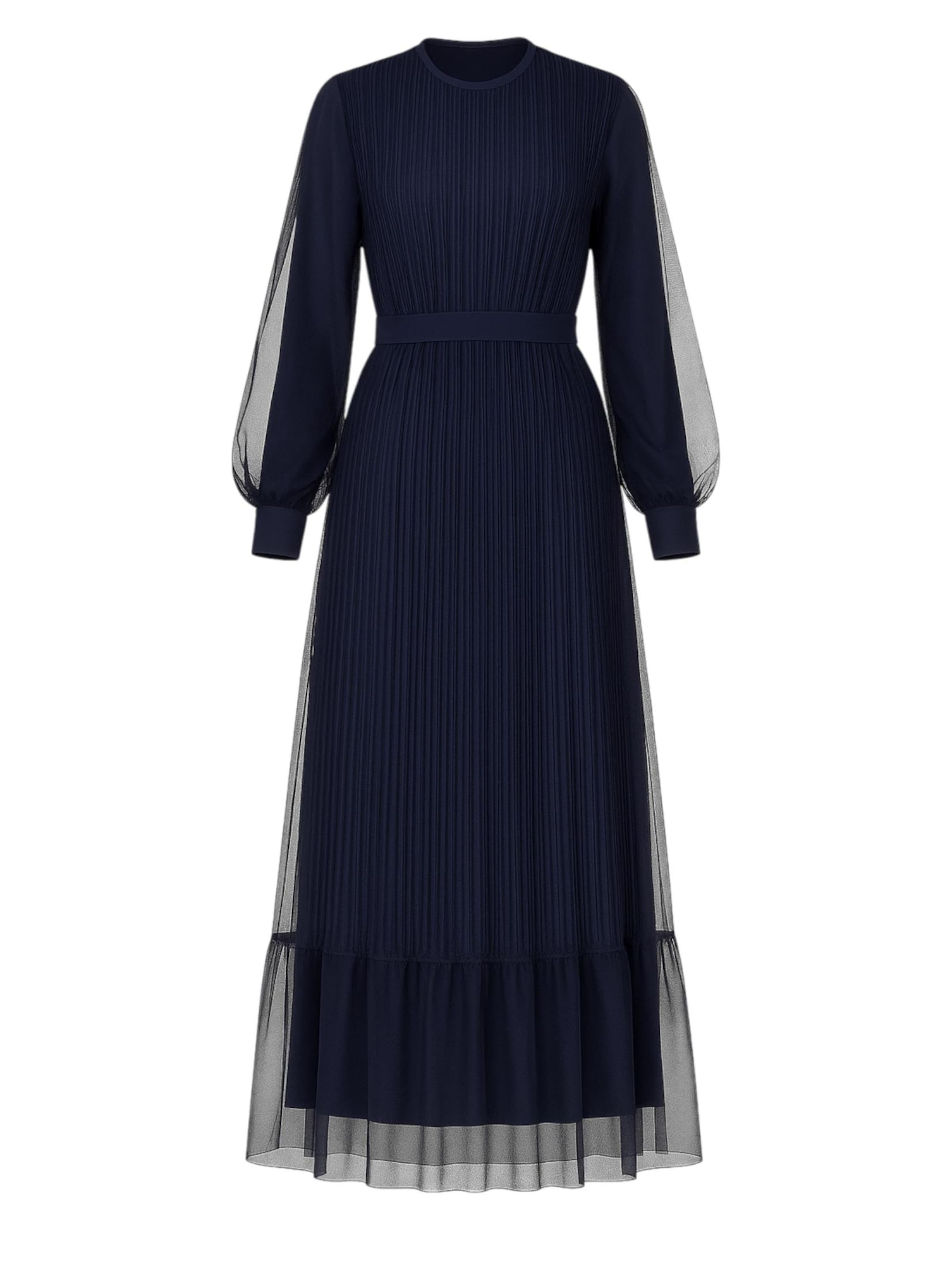 fashionshowcase Avondjurk 'BEGÜM' in Blauw: voorkant