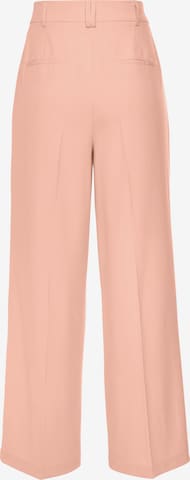 Wide Leg Pantalon à plis LASCANA en rose