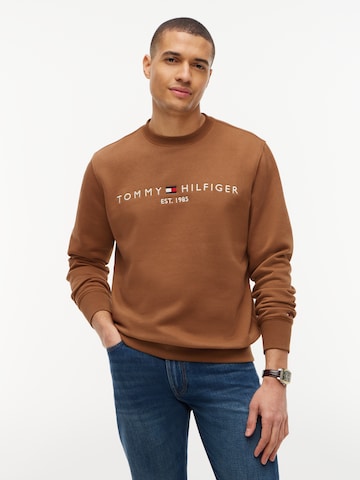 TOMMY HILFIGER Свитшот в Коричневый: спереди