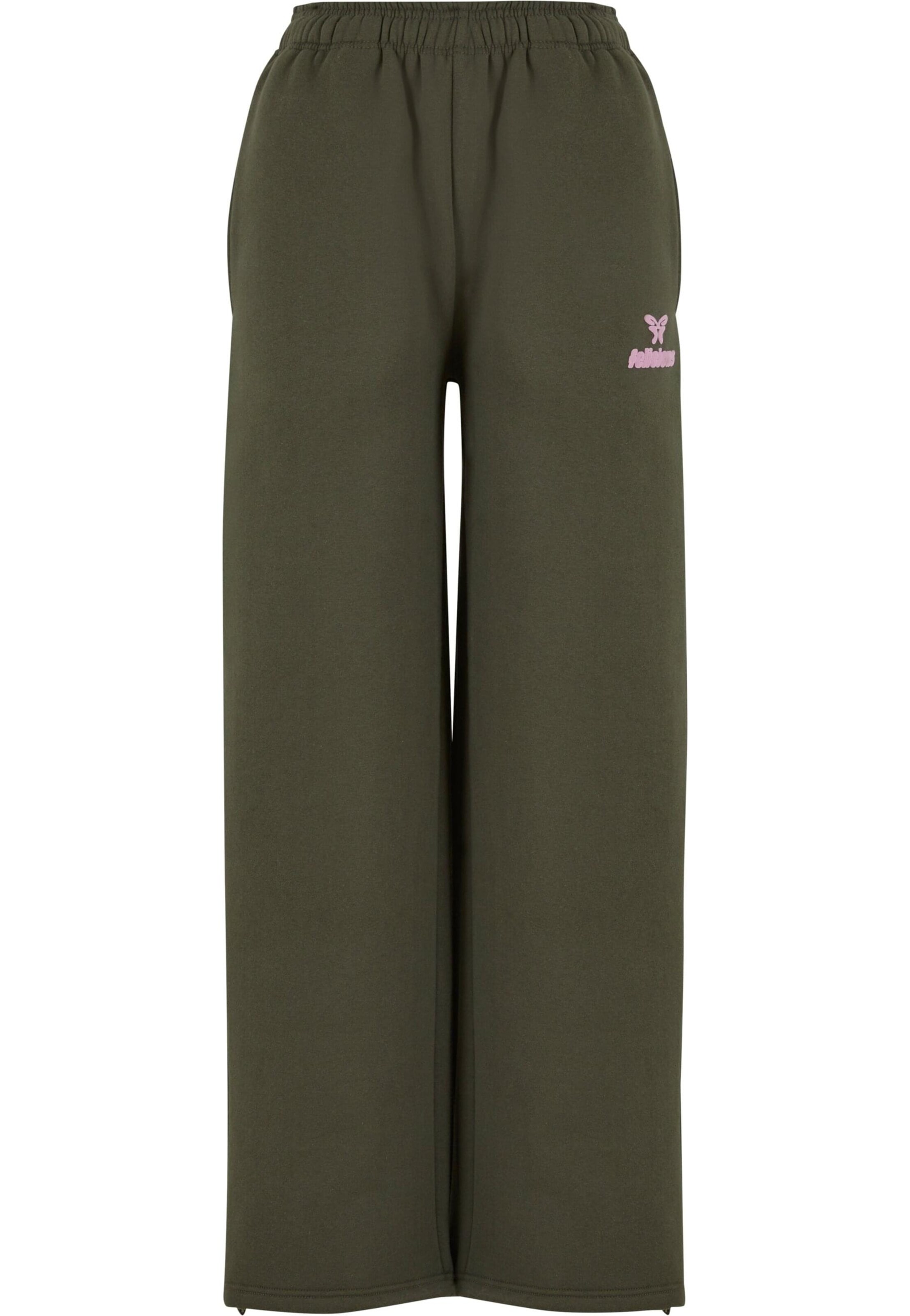 Felicious Wide leg Trousers in Green: front