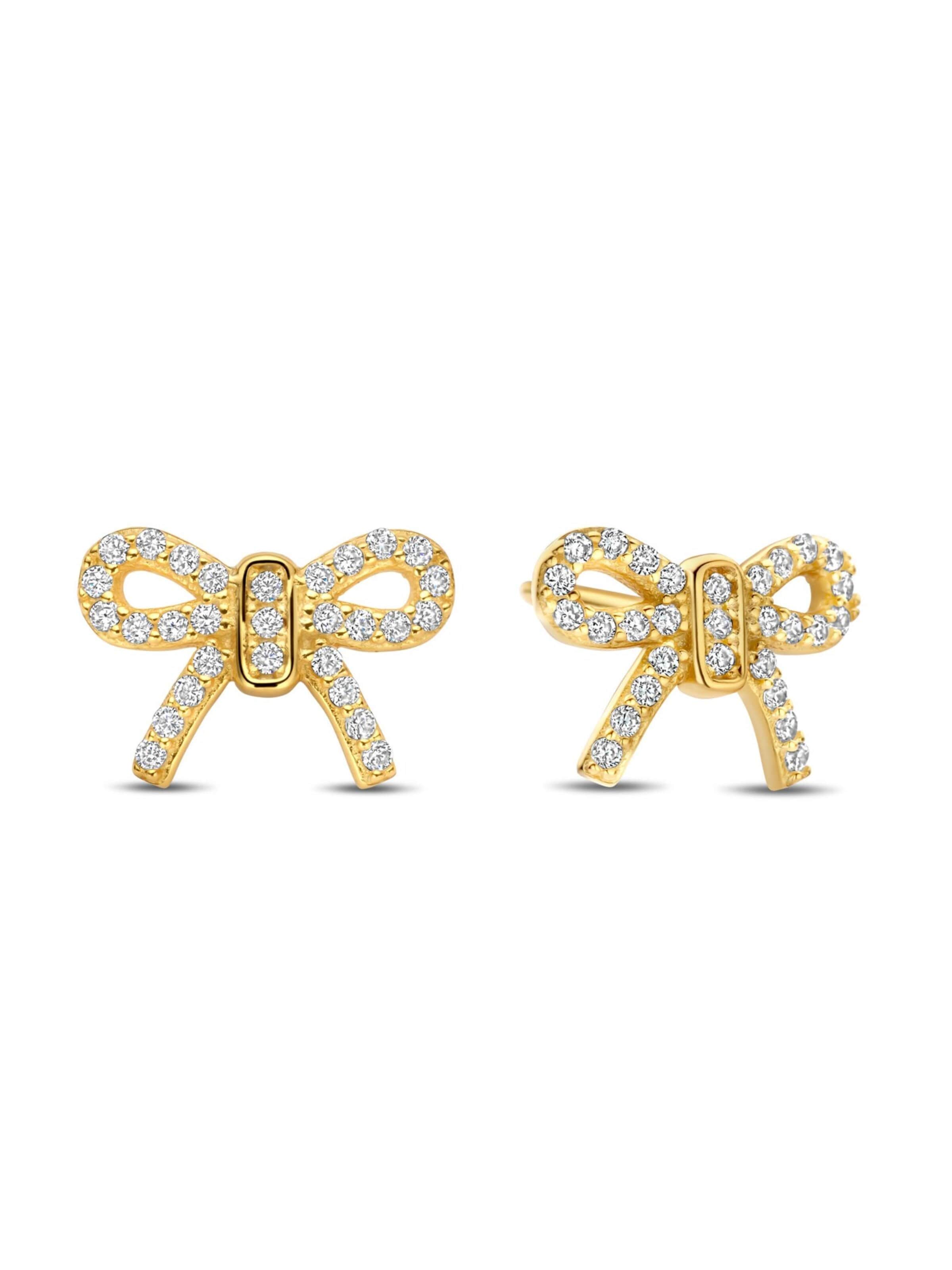 Kamiko Earrings 'BOW' in Gold: front
