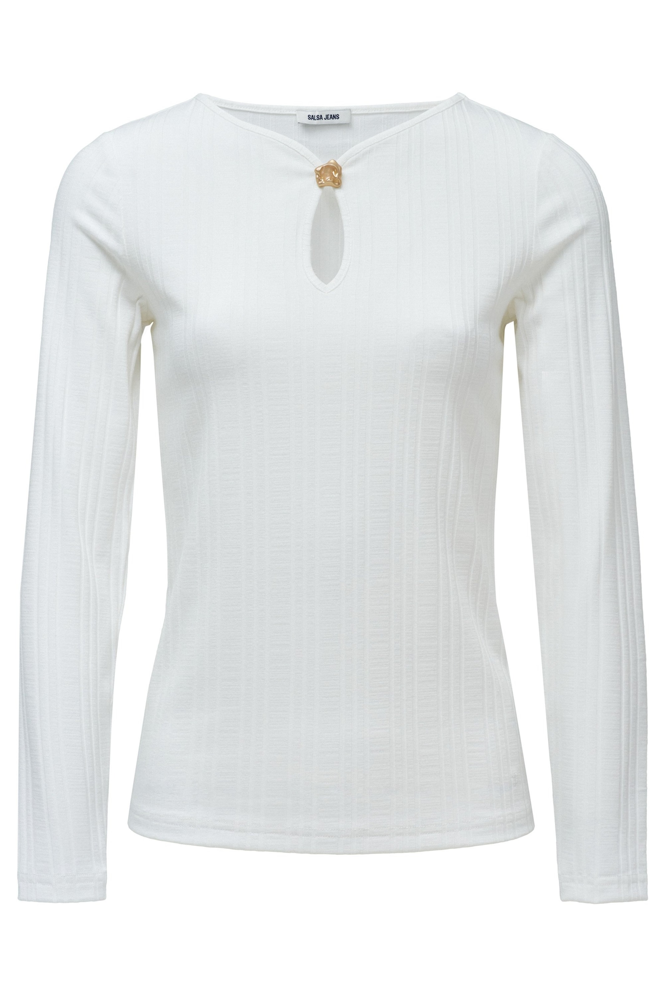 T-shirt Salsa Jeans en blanc : devant