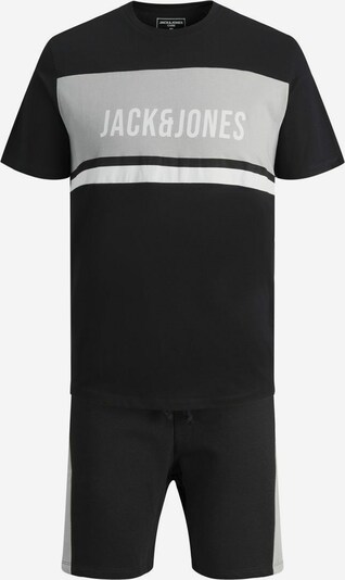JACK & JONES Jogginganzug in grau / schwarz / weiß, Produktansicht
