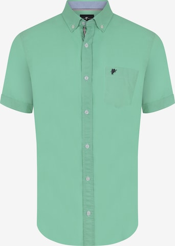 DENIM CULTURE Regular fit Button Up Shirt 'Arlen' in Green: front