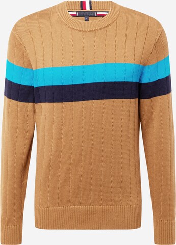 Pull-over TOMMY HILFIGER en marron : devant