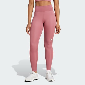 ADIDAS PERFORMANCE Skinny Sportbroek 'Own the Run' in Rood: voorkant
