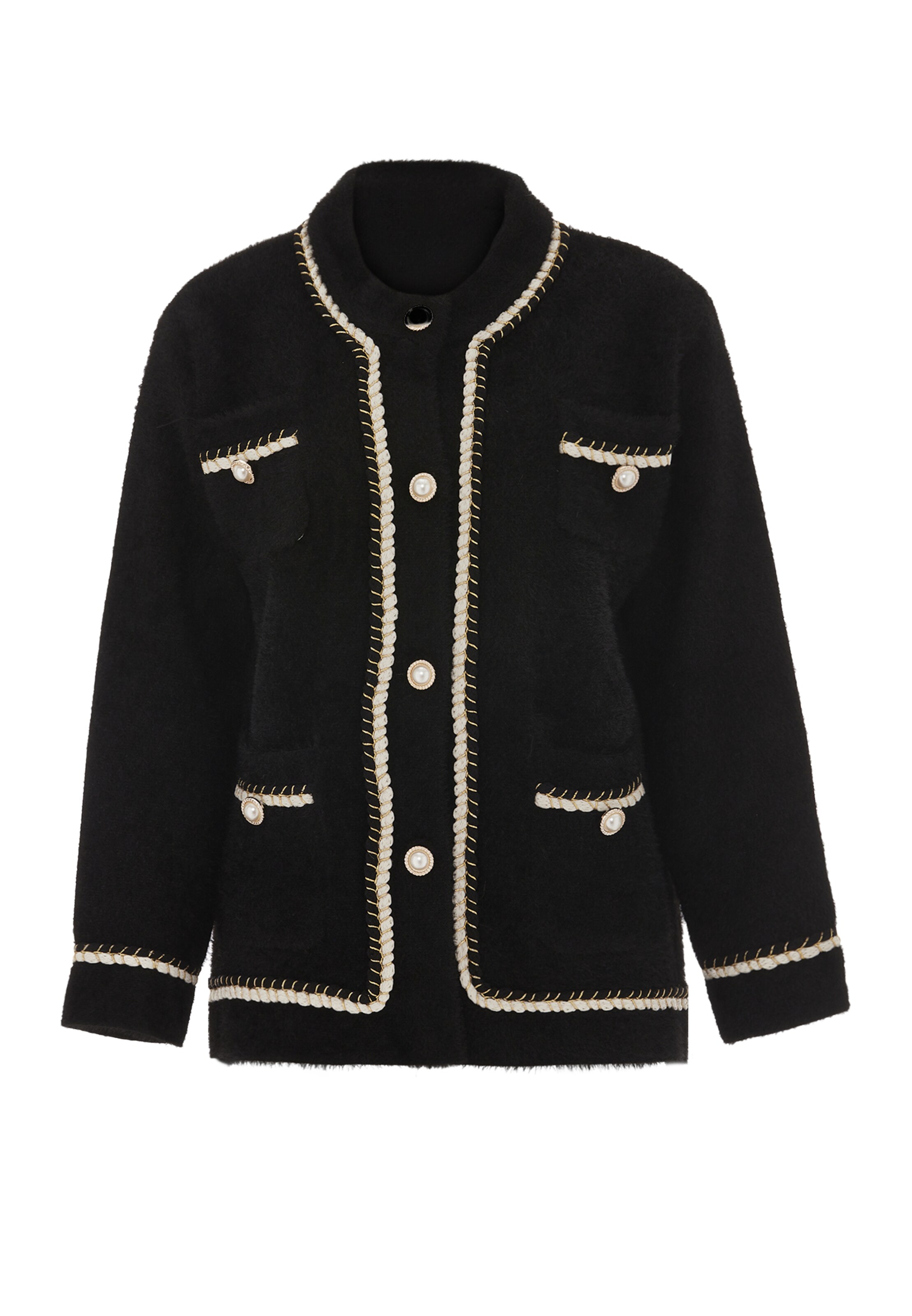 CHANI Strickjacke in Schwarz: Vorderseite