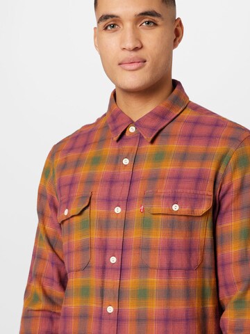 LEVI'S ® Comfort fit Button Up Shirt 'Jackson Worker' in Brown