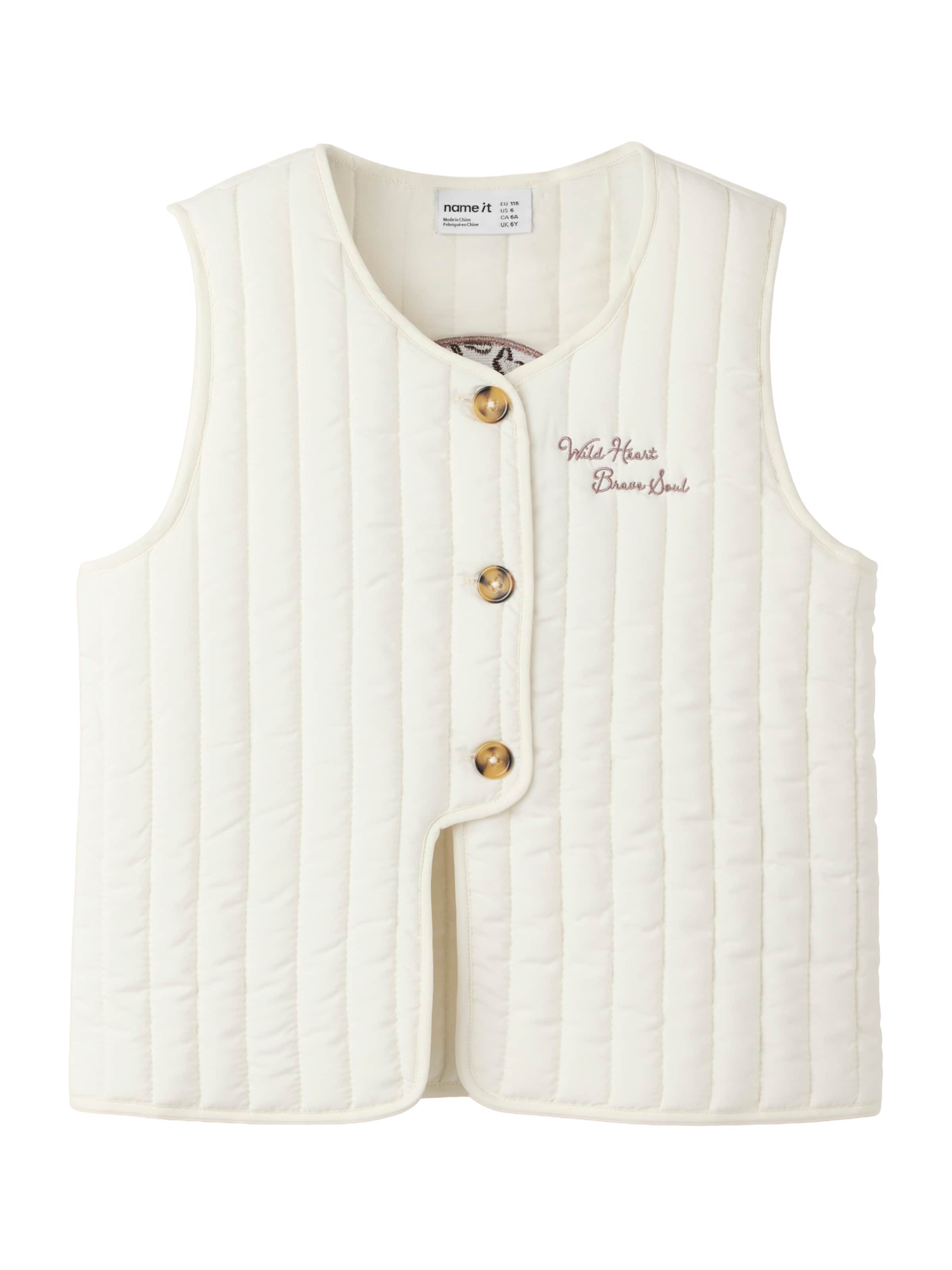 Gilet 'NMFLEONORA' NAME IT en blanc : devant