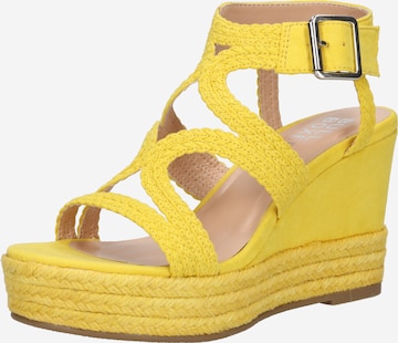 Sandales à lanières BULLBOXER en jaune : devant
