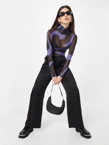 COMMA Wide leg Broek in Zwart