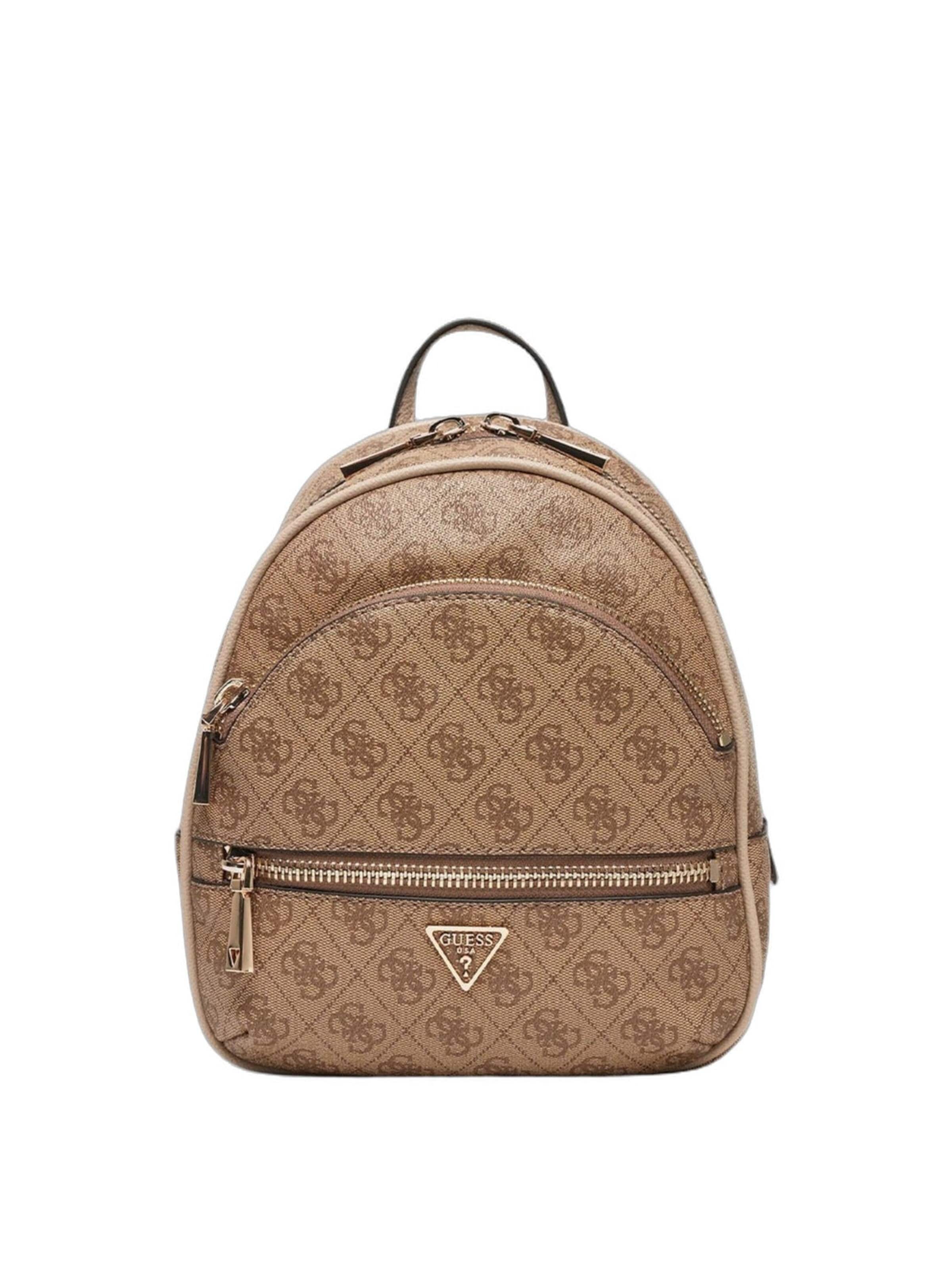 GUESSRuksak 'Guess Sac à dos Latte Logo Manhattan' - smeđa boja: prednji dio