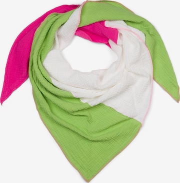 styleBREAKER Tuch '3-Farbiges Musselin Dreieckstuch' in Pink: Vorderseite