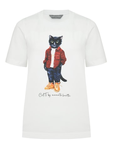 Cat e Lolette Shirts 'Country Cat' i hvid: forside