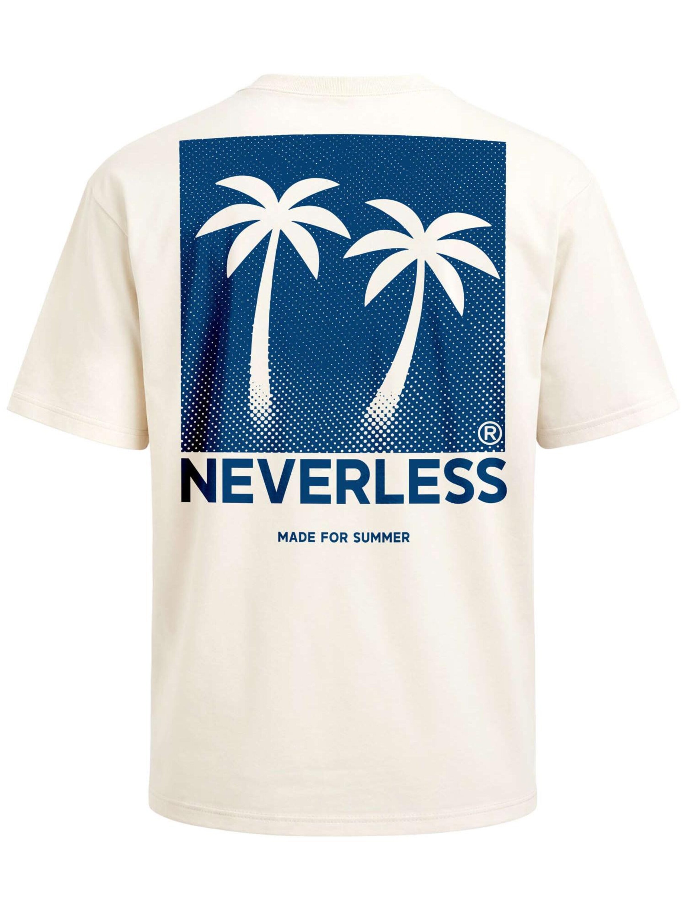 Neverless Shirt 'Palmen' in Beige