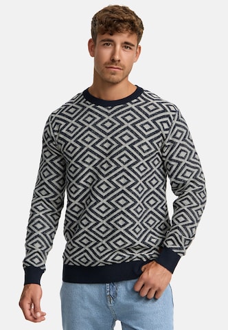 INDICODE JEANS Sweater 'Scott' in Blue: front