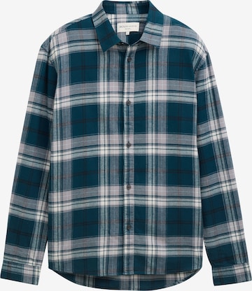 TOM TAILOR DENIM Классический крой Рубашка в Зеленый: спереди