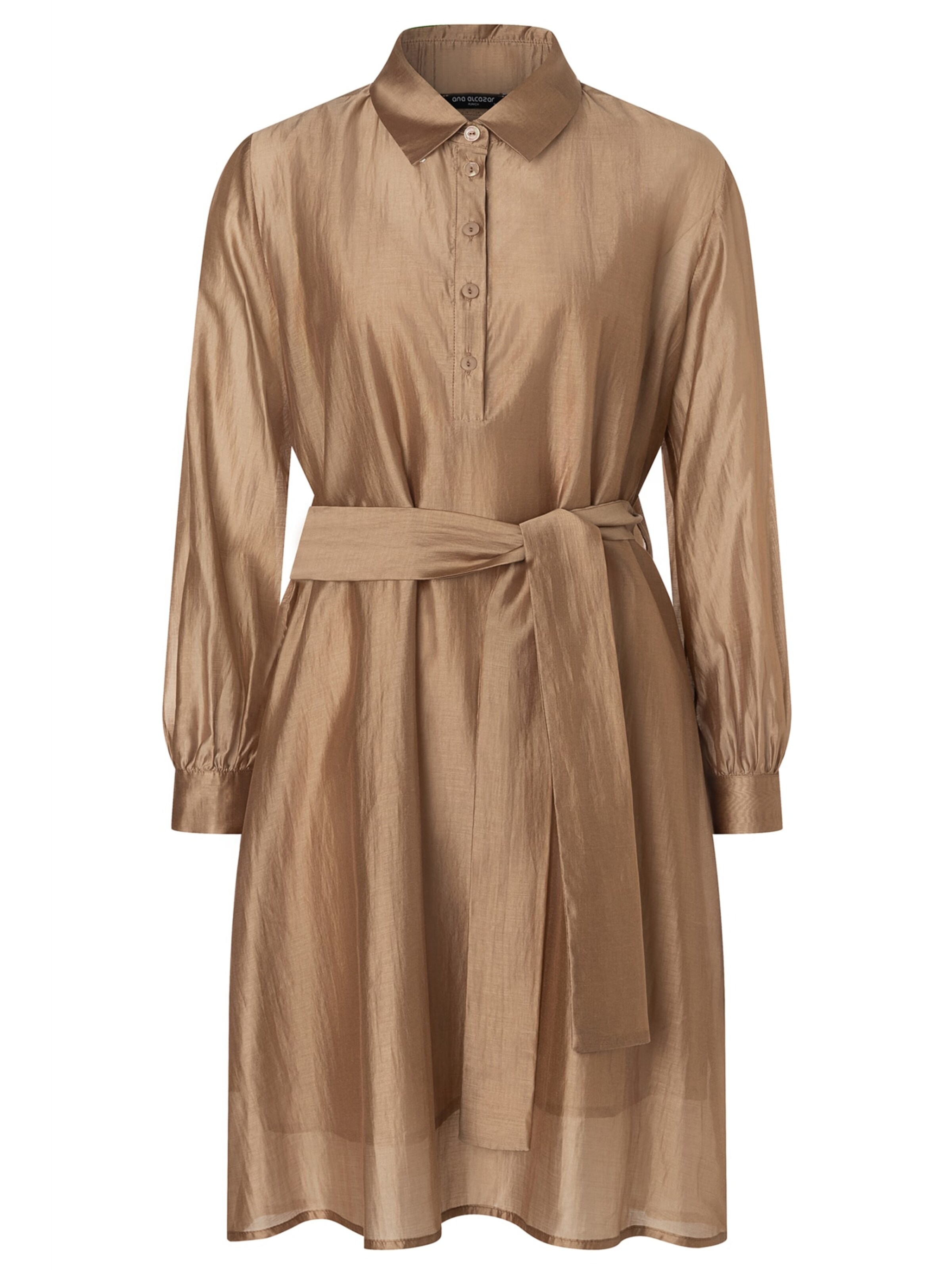 Ana Alcazar Kleid ' Dazah ' in Braun: Vorderseite