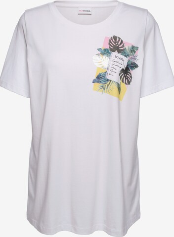 T-shirt MIAMODA en blanc : devant