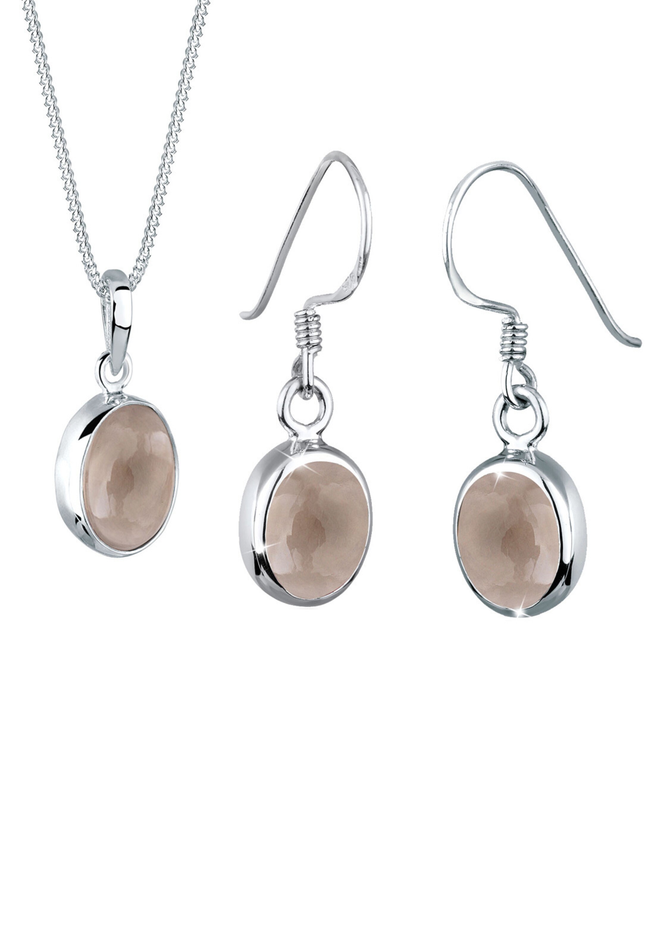 ELLI Sieraden set in Bruin: voorkant