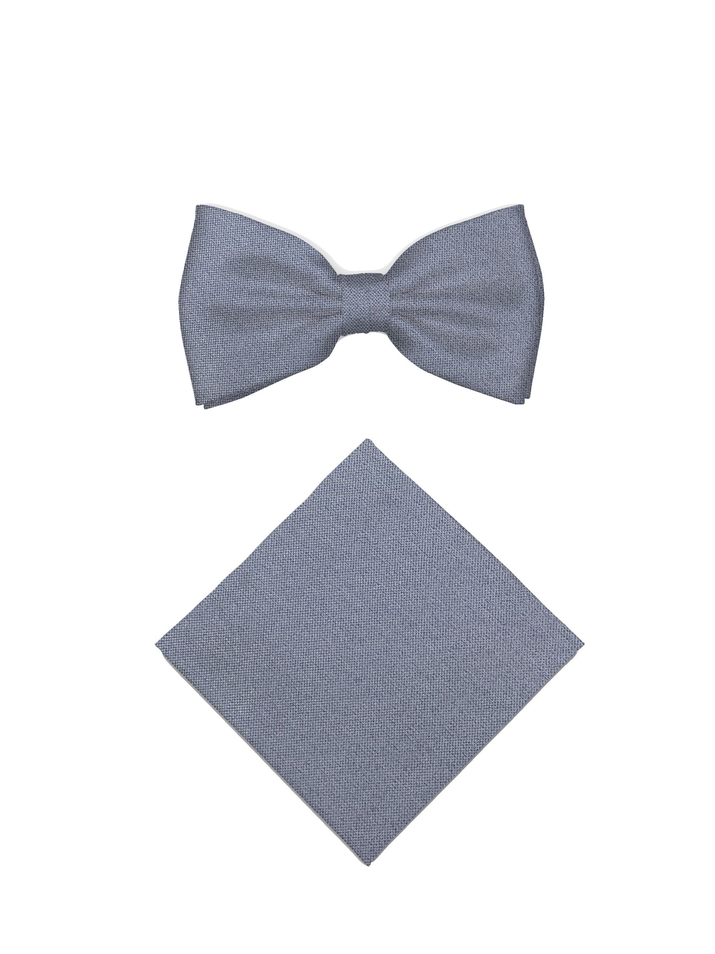 Real Guys Set Fliege mit Einstecktuch in Blau: Vorderseite