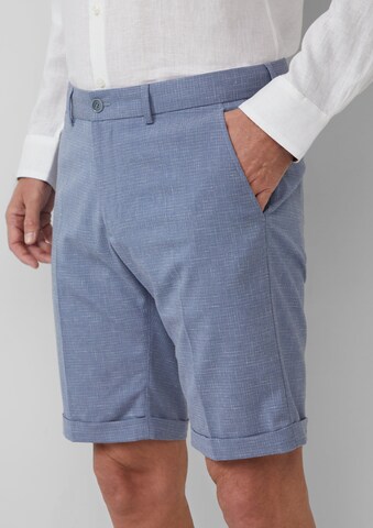 s.Oliver BLACK LABEL Regular Trousers with creases in Blue: front