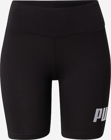 PUMA Skinny Sportbroek in Zwart: voorkant