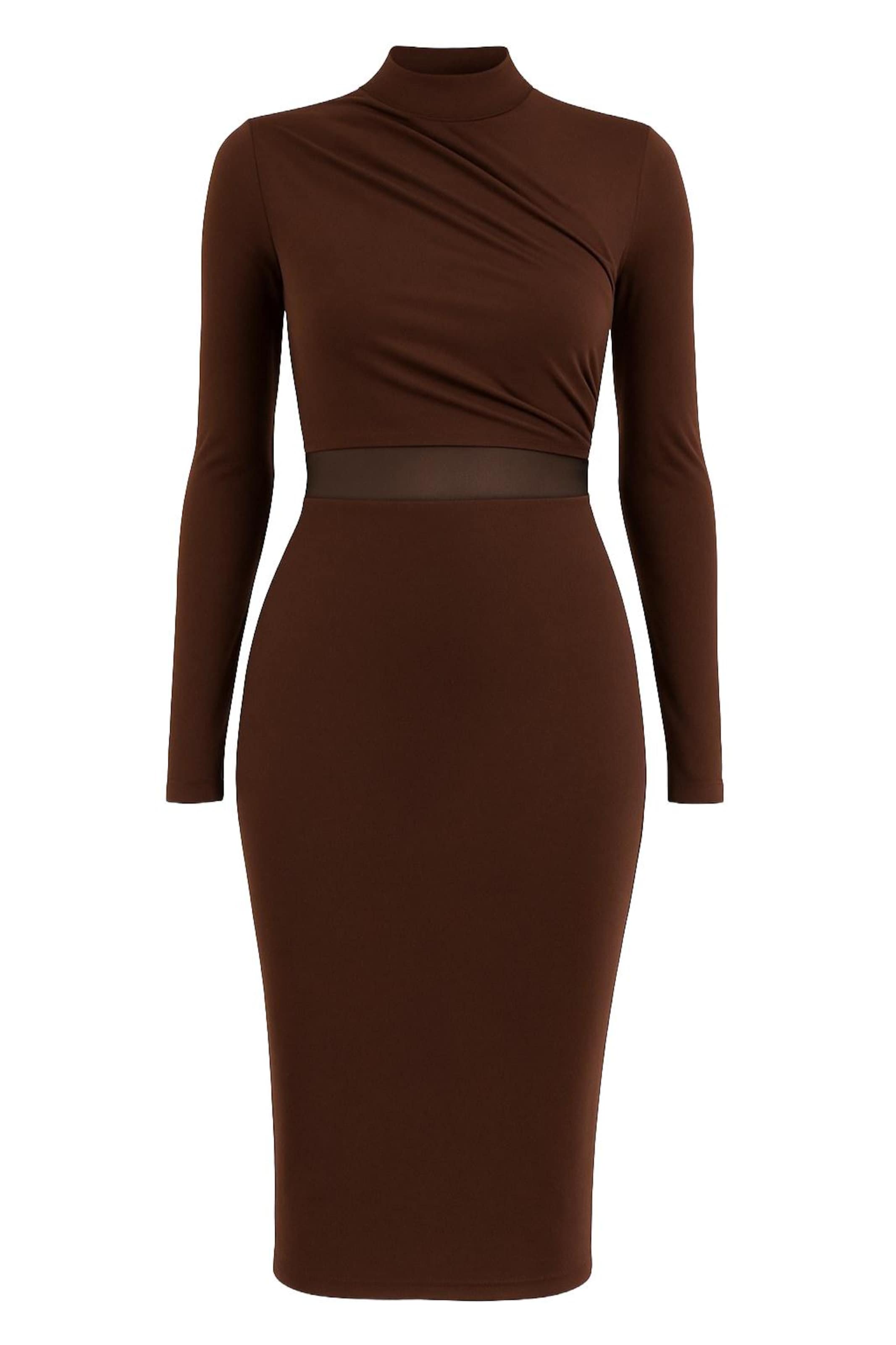 WOMAN VISION Jurk in de kleur Chocoladebruin, Productweergave