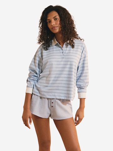 Camicia da notte 'Remi' di ETAM in blu: frontale