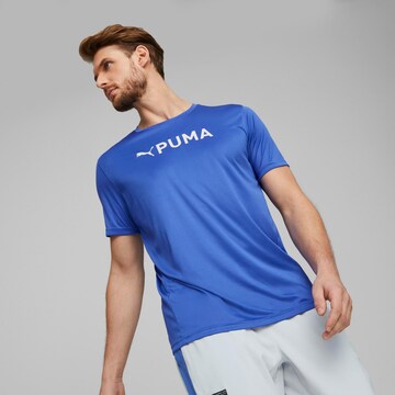 PUMA Funkcionalna majica | modra barva: sprednja stran