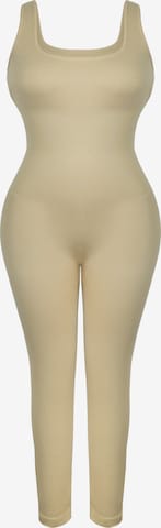 MEETWEE Shaping bodysuit in Beige: front