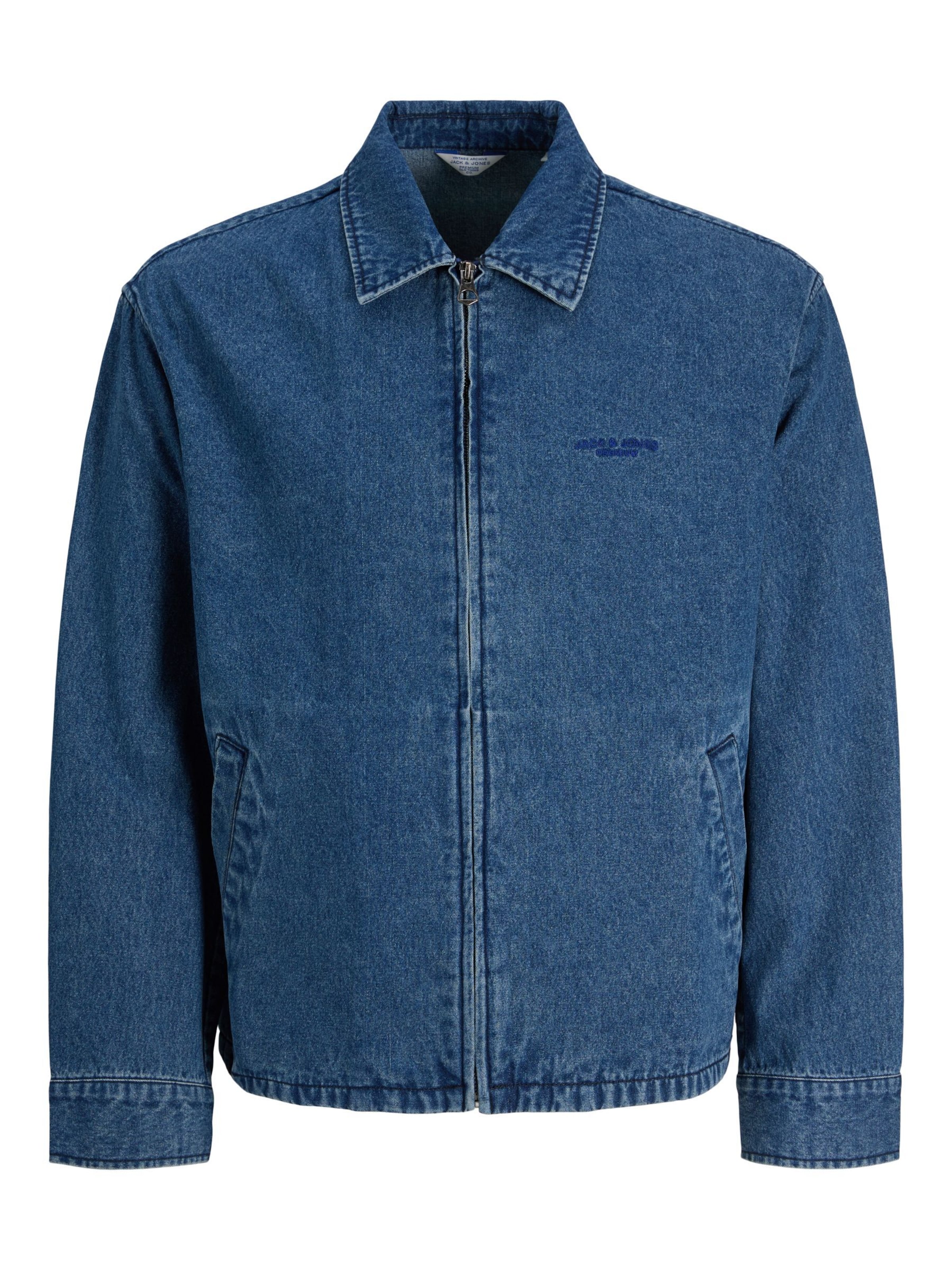 JACK & JONES Veste mi-saison en bleu denim, Vue avec produit