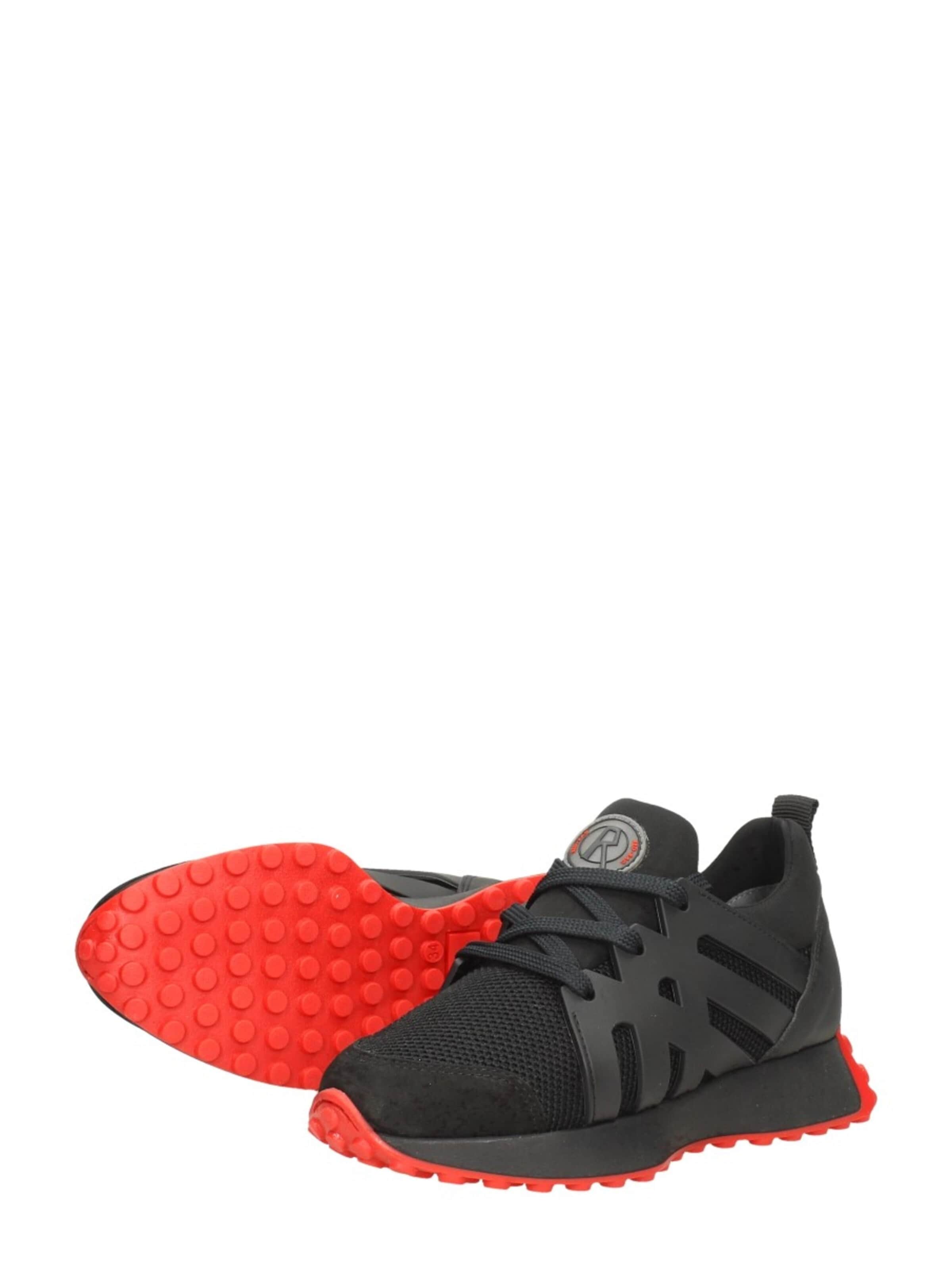 Red-Rag Sneakers 'Sneakers Laag' in Black