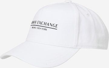 ARMANI EXCHANGE Czapka z daszkiem w kolorze biały: przód