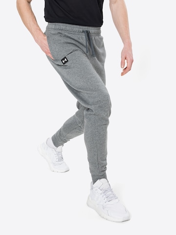 UNDER ARMOUR Workout Pants 'Rival' in Grey: front