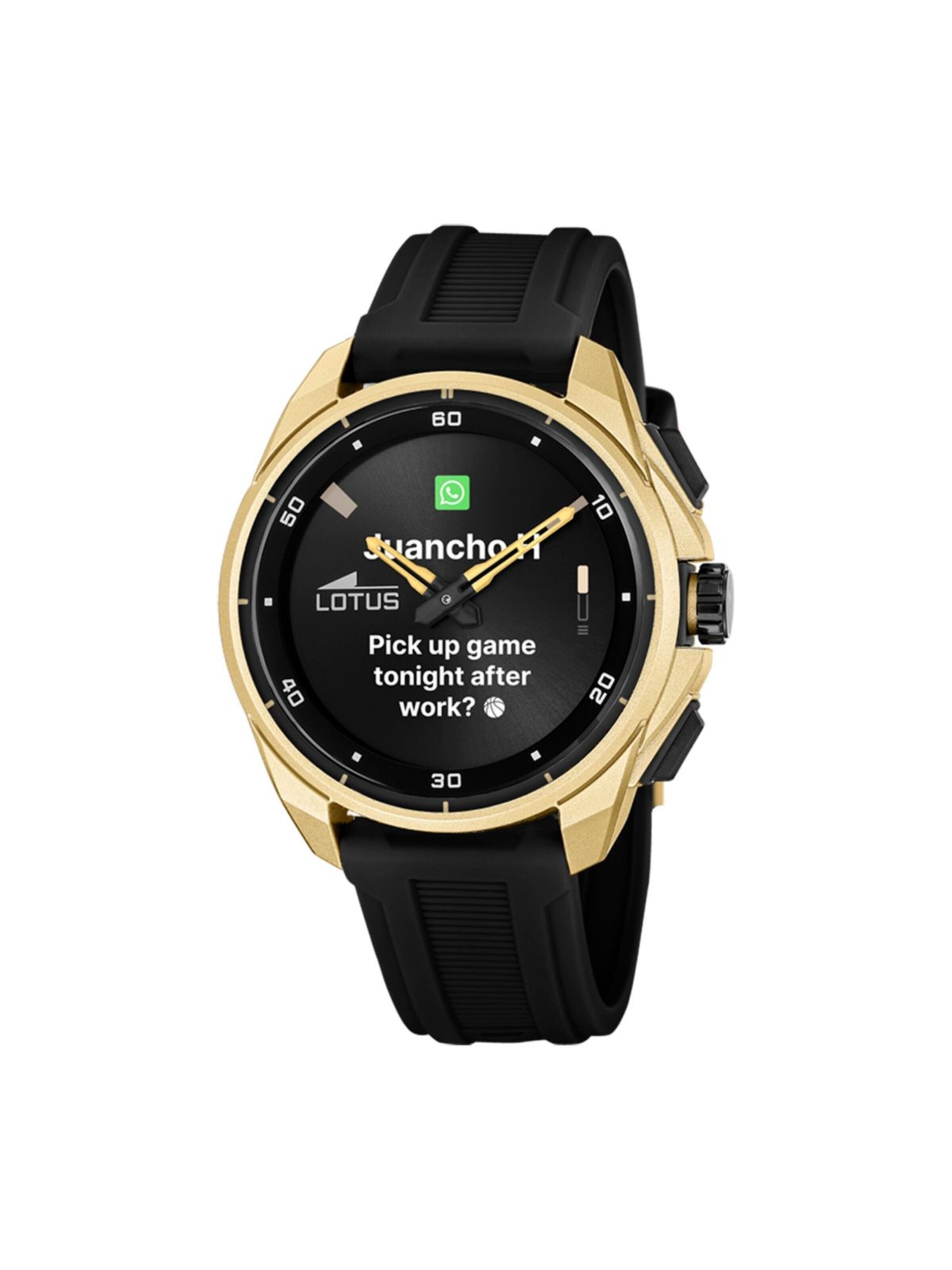 Montre digitale Lotus en noir : devant