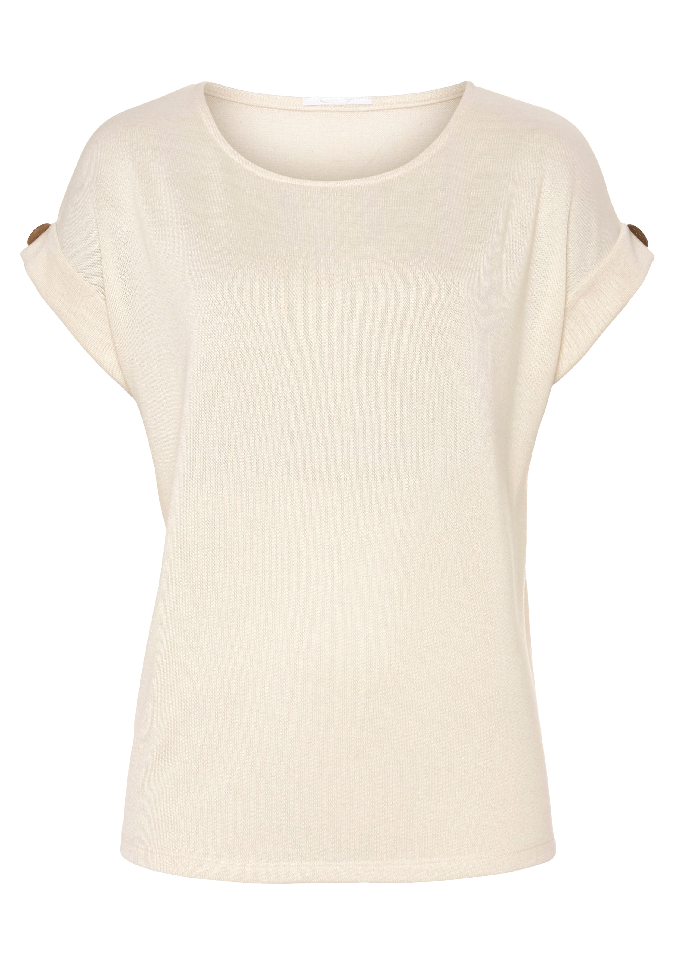 LASCANA Shirt in Beige: front