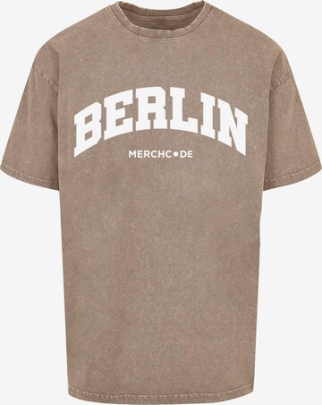 T-Shirt 'Berlin Wording' Merchcode en vert : devant