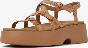 CAMPER Strap sandal 'Tasha' in Beige: front