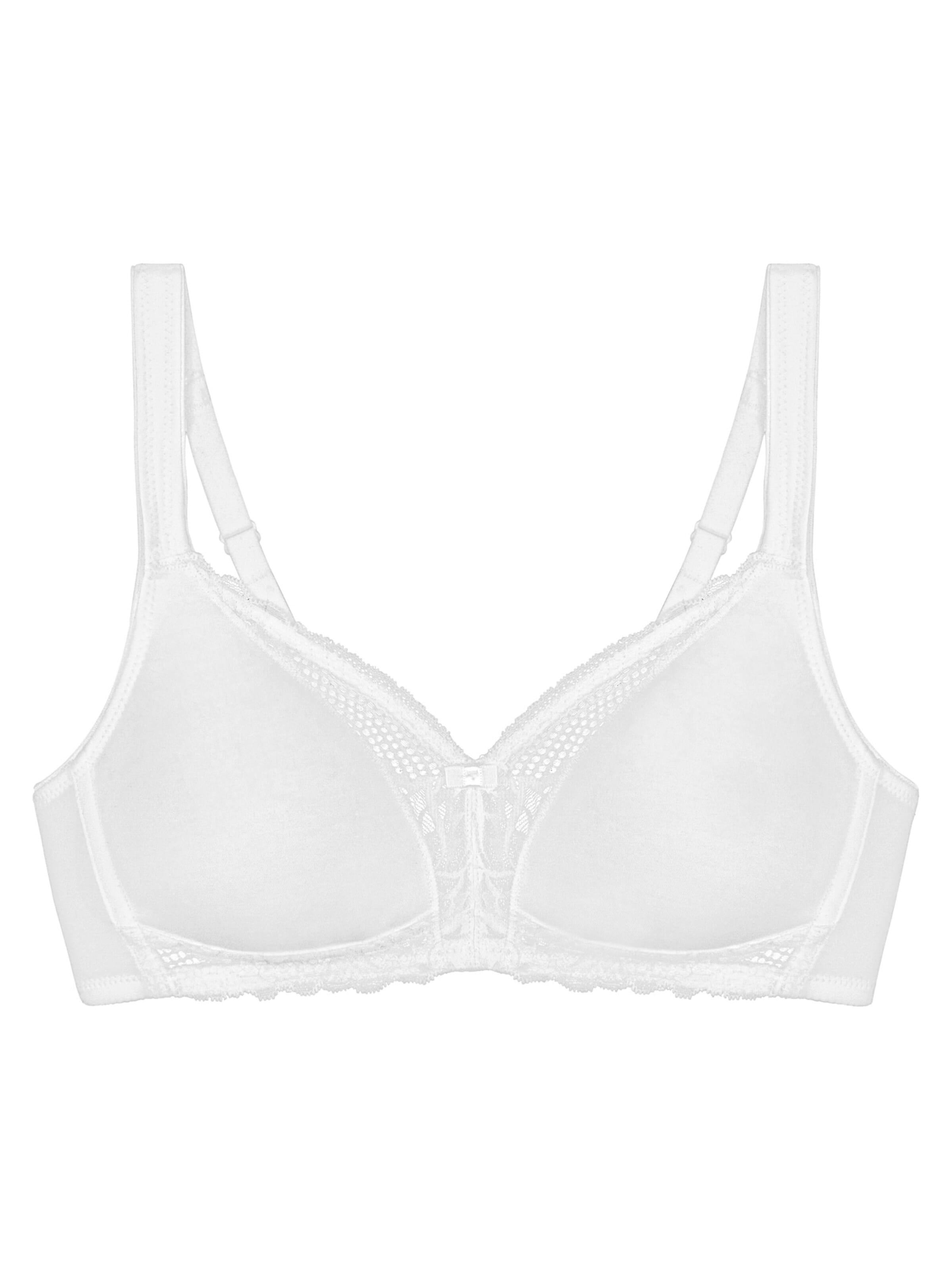 TRIUMPH Bra 'Modern Lace + Cotton' in White: front