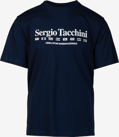 S dydžio Sportiniai marškinėliai iš Sergio Tacchini, spalva – smėlio spalva / tamsiai mėlyna / balta, Prekių apžvalga