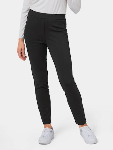 Coupe slim Pantalon 'Louisa' Goldner en noir : devant