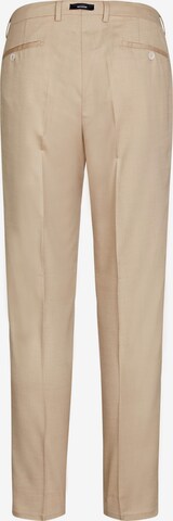 HECHTER PARIS Slim fit Pleated Pants in Beige