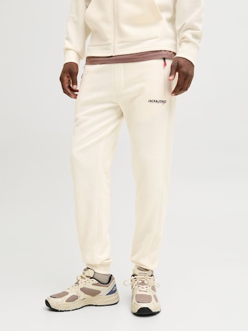 JACK & JONES Tapered Pants in White: front