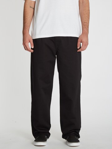 Volcom Loose fit Pleat-Front Pants in Black: front