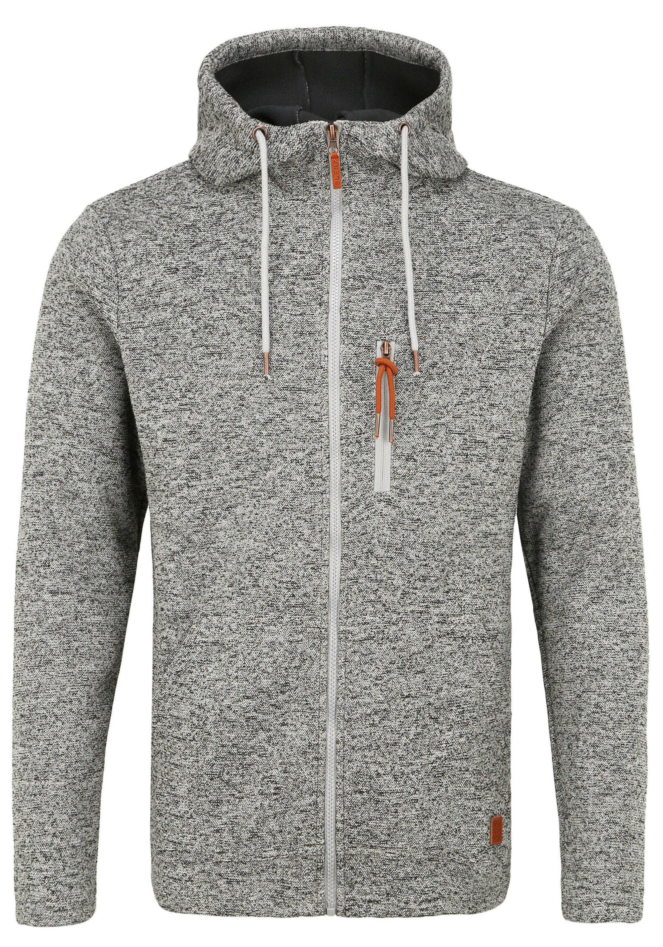 BLEND - Casaco de velo 'Pinheiro' em cinzento: frente