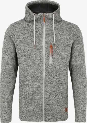 BLEND Fleece Jacket 'Pinheiro' in Grey: front