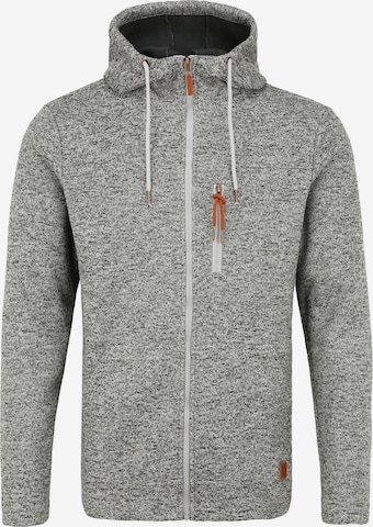 BLEND Fleece Jacket 'Pinheiro' in Grey: front